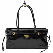 Брендовая женская сумка Prada Bonnie Medium Leather Handbag Black - pr00117