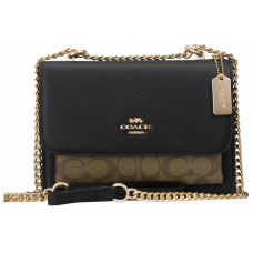 Брендовая женская сумка Coach Mini Klare Crossbody Bag Black/Taupe - #art0304-pr0067 Брендовая женская сумка Coach Mini Klare Crossbody Bag Black/Taupe - #art0304-pr0067