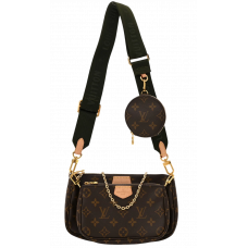 Брендовая женская сумка Louis Vuitton Multi Pochette Accessoires Brown/Khaki - pr01221