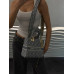Брендовая женская сумка Dior Medium Lady D-Lite Bag in Grey Canvas
