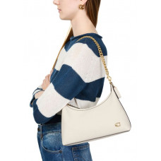 Брендовая женская сумка Coach Juliet Shoulder Bag White Smooth Leather | Cтильная и компактная shoulder bag - pr01999
