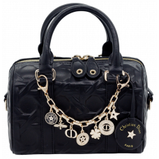 Брендовая женская сумка Dior Groove 20 Bag in Black Soft Macrocannage Calfskin - pr02200-5452-gi