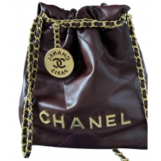 Брендовая женская сумка Chanel 22 Mini Handbag Burgundy/Gold - 99931 - pr2122 Брендовая женская сумка Chanel 22 Mini Handbag Burgundy/Gold - 99931 - pr2122