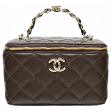 Брендовая женская сумка Chanel Classic Pearl Crush Vanity Bag Brown - 991261 - pr2901 Брендовая женская сумка Chanel Classic Pearl Crush Vanity Bag Brown - 991261 - pr2901