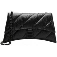 Брендовая женская сумка Balenciaga Crush Small Chain Bag Black/Black - 99746 - val060226 Брендовая женская сумка Balenciaga Crush Small Chain Bag Black/Black - 99746 - val060226