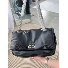 Брендовая женская сумка Balenciaga Monaco Black | Элегантная и стильная, премиум качества (В170)