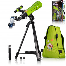 Телескоп Bresser Junior 70/400 Green с адаптером для смартфона + рюкзак (8850610B4K000)