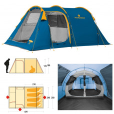 Палатка Ferrino Proxes 4 Blue (92138IBB) кемпинговая семейная четырехместная