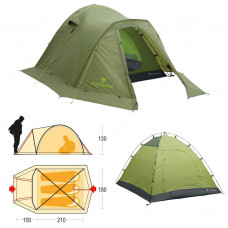 Палатка Ferrino Tenere 3 Green (91033AVV) трехместная