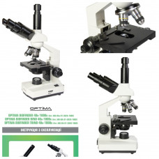 Микроскоп для учебных целей в высших и средних учебных заведениях Optima Biofinder Trino 40x-1000x