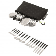 Набор столовых приборов для пикника на 4 персоны Outwell Pouch Cutlery Set Black (650985)