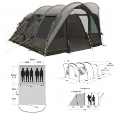 Палатка Outwell Lawndale 500 Grey (111163) кемпинговая пятиместная