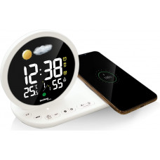 Часы настольные Technoline WT427 Wireless Mobile Charging White (WT427)