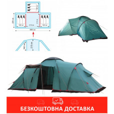 Палатка Tramp Brest 9 v2 (TRT-084) кемпинговая семейная девятиместная