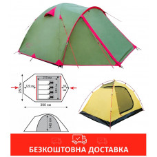 Палатка Tramp Lite Camp 4 Олива (TLT-022.06-olive)