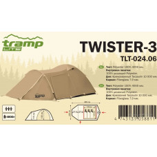 Палатка Tramp Lite Twister 3 Sand (TLT-024.06) трехместная