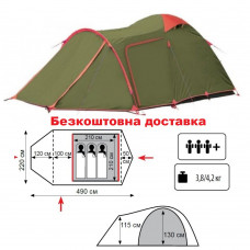 Палатка Tramp Lite Twister 3 (UTLT-024-olive)
