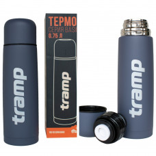 Термос питьевой Tramp Basic Серый (TRC-112-grey), Термос для напитков Трамп 750 мл