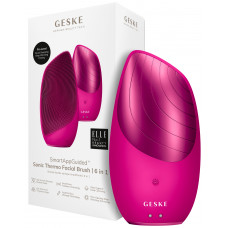 Электронная звуковая термо щетка для лица Geske Sonic Thermo Facial Brush 6в1 (Magenta) HB0076