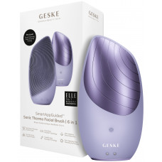 Электронная звуковая термо щетка для лица Geske Sonic Thermo Facial Brush 6в1 (Purple) HB0079