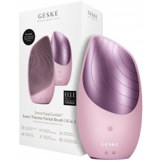 Электронная звуковая термо щетка для лица Geske Sonic Thermo Facial Brush 6в1 (Pink) HB0082