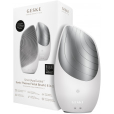 Электронная звуковая термо щетка для лица Geske Sonic Thermo Facial Brush 6в1 (White) HB0084