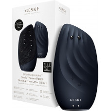 Звуковая очищающая термощетка для лица Geske Sonic Thermo Facial Brush&Face-Lifter 8в1 (Black) HB0091