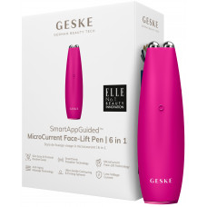 Микротоковый стимулятор для подтяжки кожи лица и шеи Geske MicroCurrent Face-Lift Pen 6в1 (Magenta) HB0120