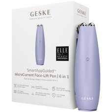 Микротоковый стимулятор для подтяжки кожи лица и шеи Geske MicroCurrent Face-Lift Pen 6в1 (Purple) HB0123