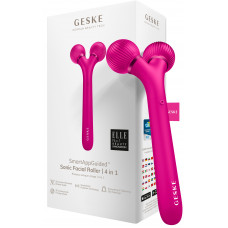 Электронный звуковой ролик для лица и тела Geske Sonic Facial Roller 4в1 (Magenta) HB0175