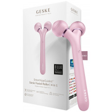 Электронный звуковой ролик для лица и тела Geske Sonic Facial Roller 4в1 (Pink) HB0181