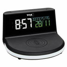 Настольные часы-будильник с беспроводной зарядкой TFA Charge-It 60202801