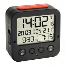Настольные цифровые часы с будильником TFA Bingo Black 60252801
