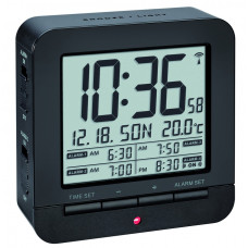Настольные цифровые часы с будильником TFA Bingo Black 60252801