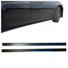 Лезвия (листва, накладки) под пороги Honda Accord 8 черный АБС-пластик КРАШЕНЫЕ