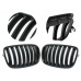 Решетки радиатора (ноздри) двухреберные BMW X5 E70 / X6 E71 черный мат М стиль (087002)