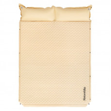 Самонадувной двухместный коврик с подушкой Naturehike CNK2300DZ014 (Beige) 6976023926952