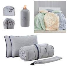 Набор из двух подушек и одеяла Dormeo AdaptiveGO Серый, Подушки 50х70 и одеяло 200х200 Дормео AdaptiveGO