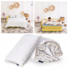 Набор из одеяла и двух классический подушек Dormeo Zlata, Набір ковдра 200х200 і дві класичні подушка 50х70 Дормео Злата