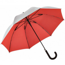 Зонт-трость полуавтомат Fare 7119 серебрянный/красный
