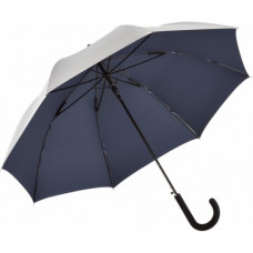 Зонт-трость полуавтомат Fare 7119 серебрянный/синий (7119-silver blue)