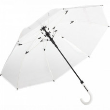 Зонт-трость полуавтомат Fare 7112 прозрачный/белый