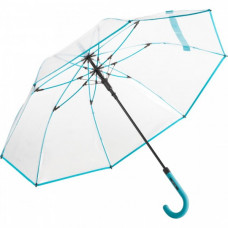 Зонт-трость полуавтомат Fare 7112 прозрачный/бирюзовый
