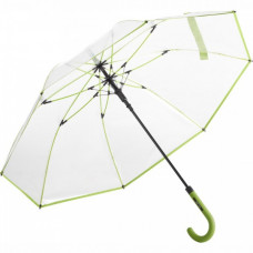Зонт-трость полуавтомат Fare 7112 прозрачный/лайм