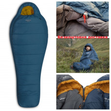 Спальный мешок-кокон Pinguin Topas CCS 195 (2020) Blue Left Zip (PNG 231359)