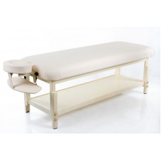 Массажный стол Restpro Classic-Flat Бежевый (1-секционный, деревянный, стационарный)