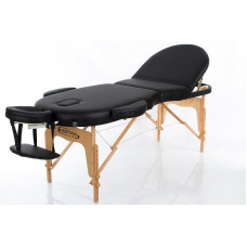 Массажный стол Restpro VIP Oval 3 Черный (3-x секционный, деревянный, переносной)