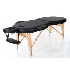Массажный стол Restpro VIP Oval 2 Черный (2-x секционный, деревянный, переносной)