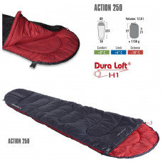 Спальный мешок High Peak Action 250/+4°C Anthra/Red Left (20084)
