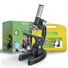 Микроскоп Optima Beginner 300x-1200x (MB-Beg 01-101S) обучающий, детский в подарочном наборе